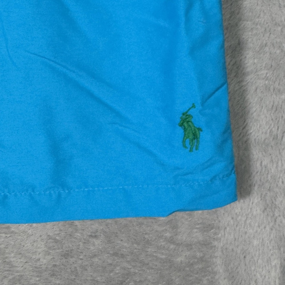 Polo Ralph Lauren Swim Trunks Mens 3XLT 3XL Tall Blue Solid Mesh Lined Pony - Picture 2 of 8